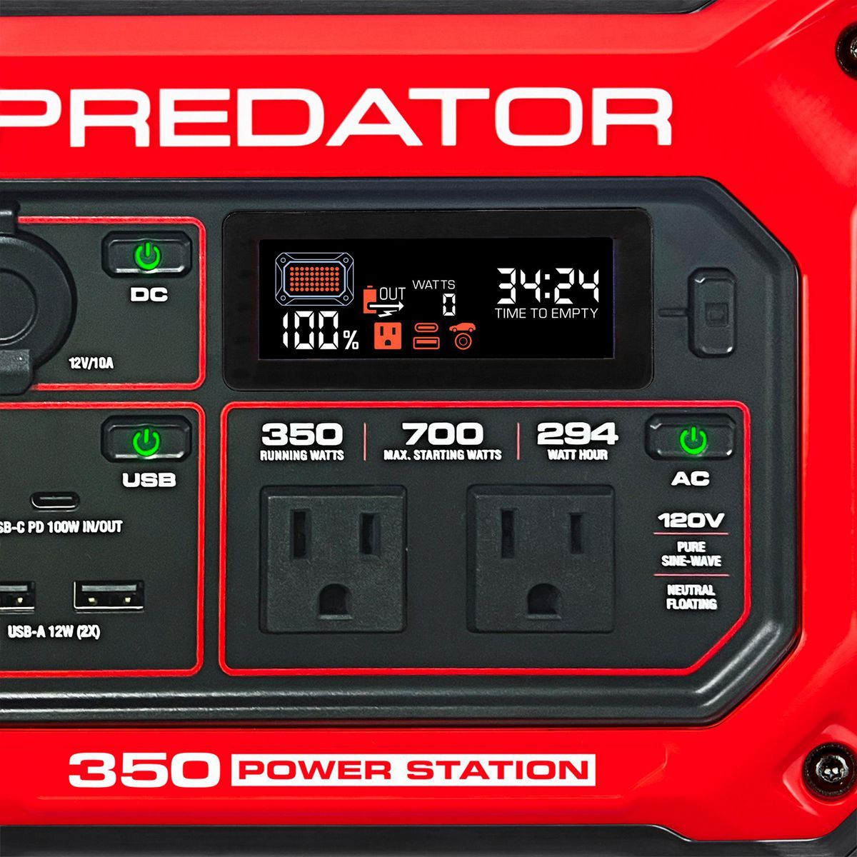 PREDATOR 350 Watt Power Station, 294 Wh Capacity