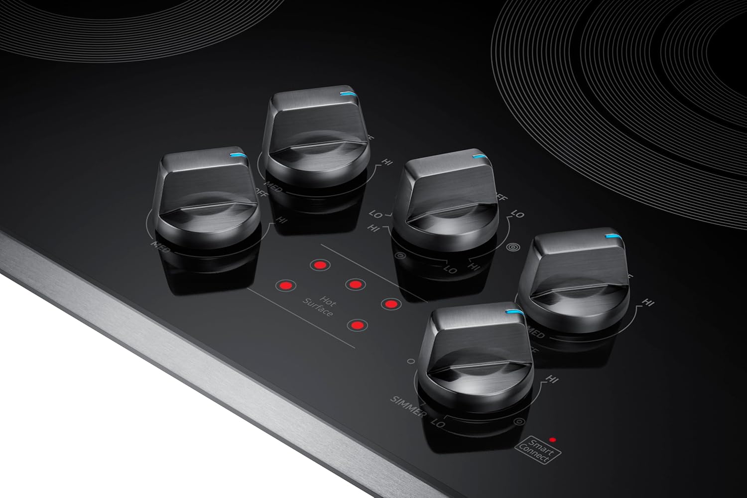 SAMSUNG 36" Built In Smart Electric Cooktop with 5 Elements, Stainless Steel, NZ36K6430RS/AA