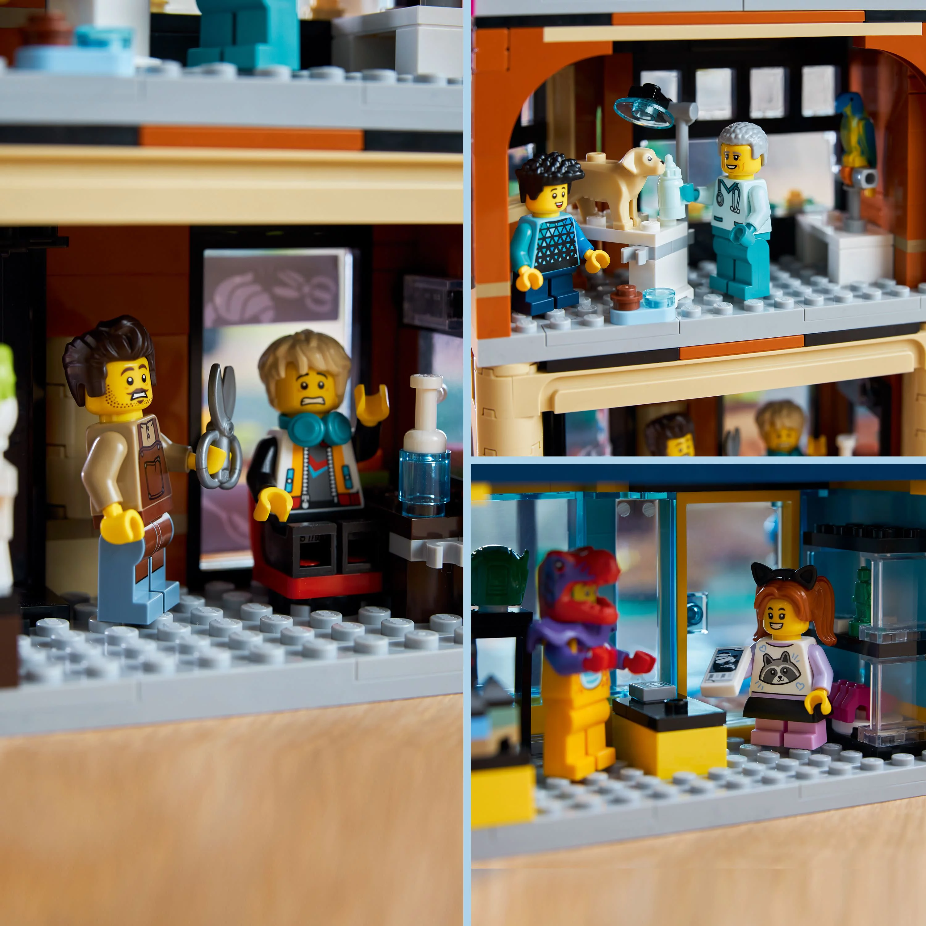 LEGO City Downtown 60380 Building Toy Set, Multi-Feature Playset with Connecting Room Modules, Includes 14 Inspiring Minifigure Characters and a Dog Figure for Imaginative Play, Gift for Kids Ages 8+