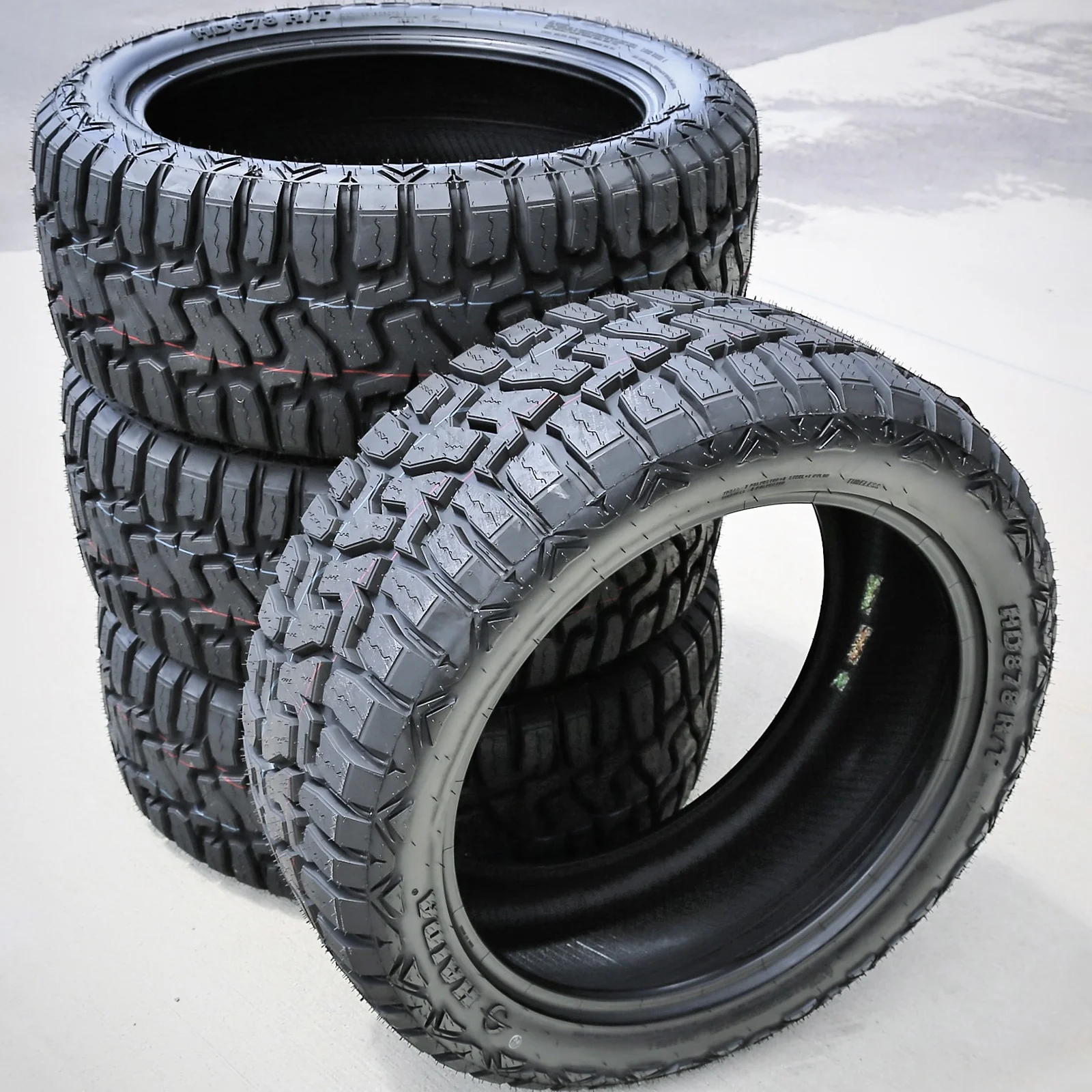 Set of 4 (FOUR) Haida HD878 R/T LT 35X12.50R22 Load E (10 Ply) RT Rugged Terrain Tires