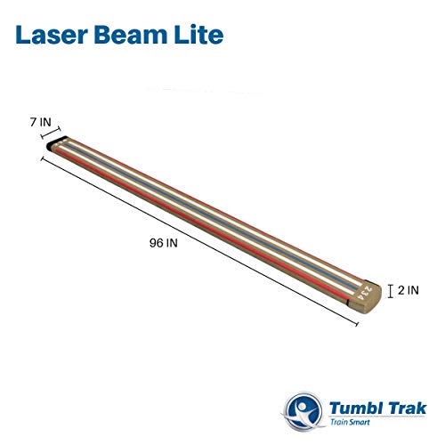 Tumbl Trak 8 Ft Laser Balance Beam with Solid Wood Core Gymnastics Low Balance Training Beam