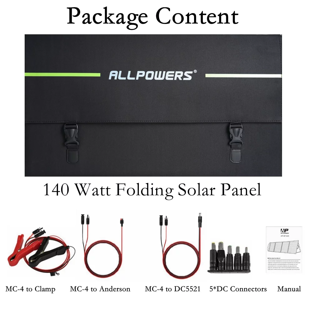 ALLPOWERS S2000 Portable Solar Generator Kit, 140W Foldable Solar Panel with 2000 Watt 1500Wh Portable Power Station, Portable Solar Charger for Camping, Home Backup, RV, [Shipping Separately]