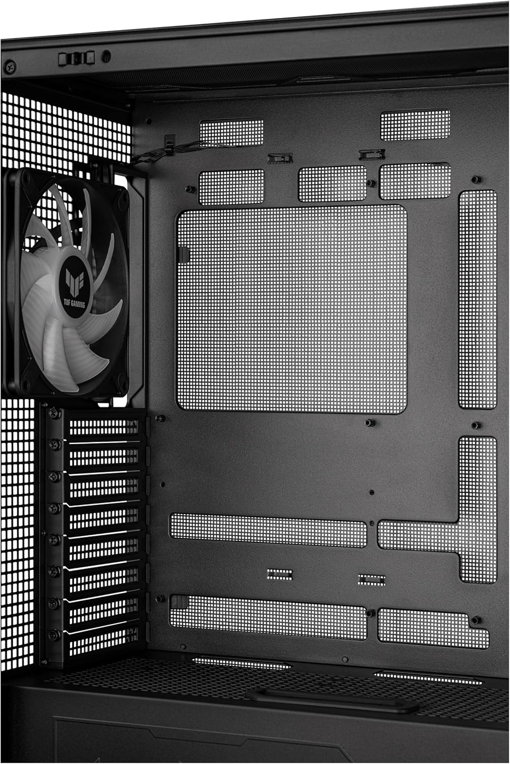 ASUS TUF Gaming GT302 ARGB ATX Mid-Tower PC Case – Four 140 x 28 mm ARGB Fans for High Airflow, Interchangeable Tempered Glass or Mesh Side Panels, Supports BTF Hidden-Connector Motherboards | Black