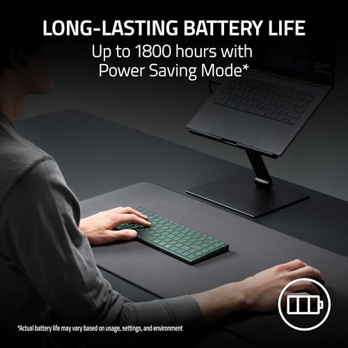 Razer Joro Portable Wireless Gaming Keyboard: Thin, Light, Compact - Chroma RGB - Low Profile Switches - Bluetooth - Long Battery Life - Snap Tap - For PC & Mac Laptops, Steam Deck, Smartphone, Tablet
