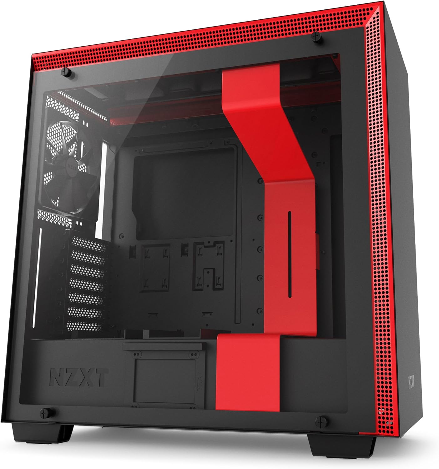 NZXT H700 - ATX Mid-Tower PC Gaming Case - Tempered Glass Panel - Enhanced Cable Management System – Water-Cooling Ready - Yellow/Blue