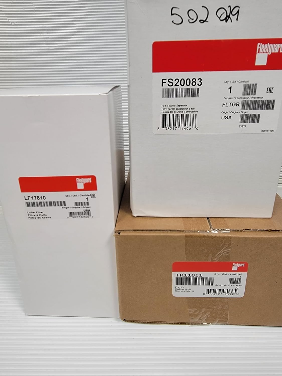 Fleetguard Detroit DD Engine Maintance Filter Kit. LF17810 FK11011 FS20083