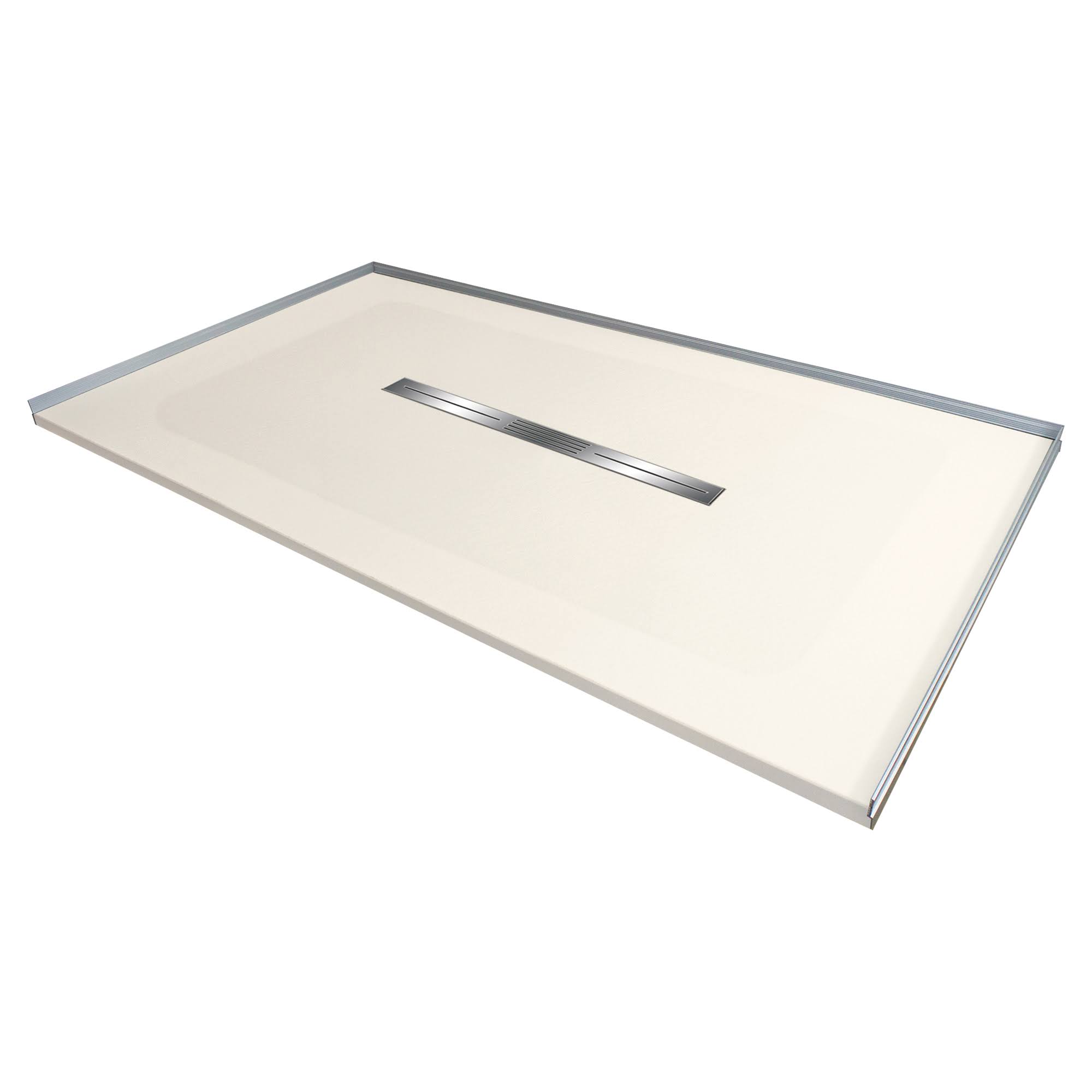 Transolid FZS6032C-32 60-in L x 31.5-in Shower Base with Zero Threshold and Center Drain in Cameo in Cameo