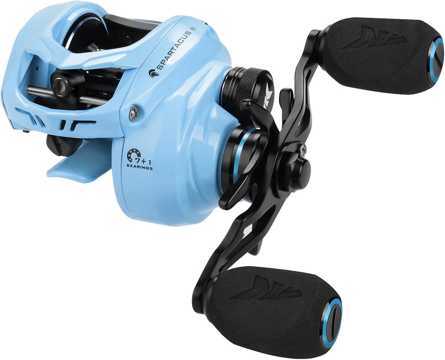 KastKing Spartacus II Baitcasting Fishing Reel, 6oz Ultralight, Super Smooth with 17.6 LB Carbon Fiber Drag, 7.2:1 Gear Ratio, 39mm Palm Perfect Lower Profile Design Pack of 2