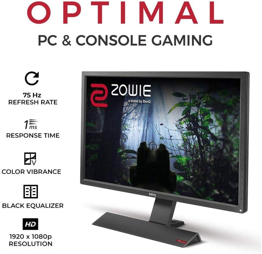 BenQ ZOWIE RL2755 27 inch 1080p Gaming Monitor | 1ms 75Hz | Black Equalizer & Color Vibrance for Competitive Edge