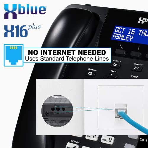 XBLUE X16 Plus Small Business Phone System Bundle with (4) XD10 Digital Phones - Capacity is (6) Outside Line & (16) Digital Phones - Includes Auto Attendant, Voicemail, Caller ID, Paging & Intercom