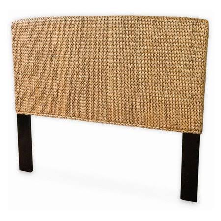 Wicker Paradise Designs Miramar Seagrass Headboard, Size: King, Beige