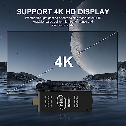PC Stick Mini PC Stick with Intel Atom Z8350 & Windows 10 Pro,Mini PC 4GB RAM 128GB ROM,Intel pc Stick Support Auto Power on,HD 4K on Business Office Industrial IOT Media Home