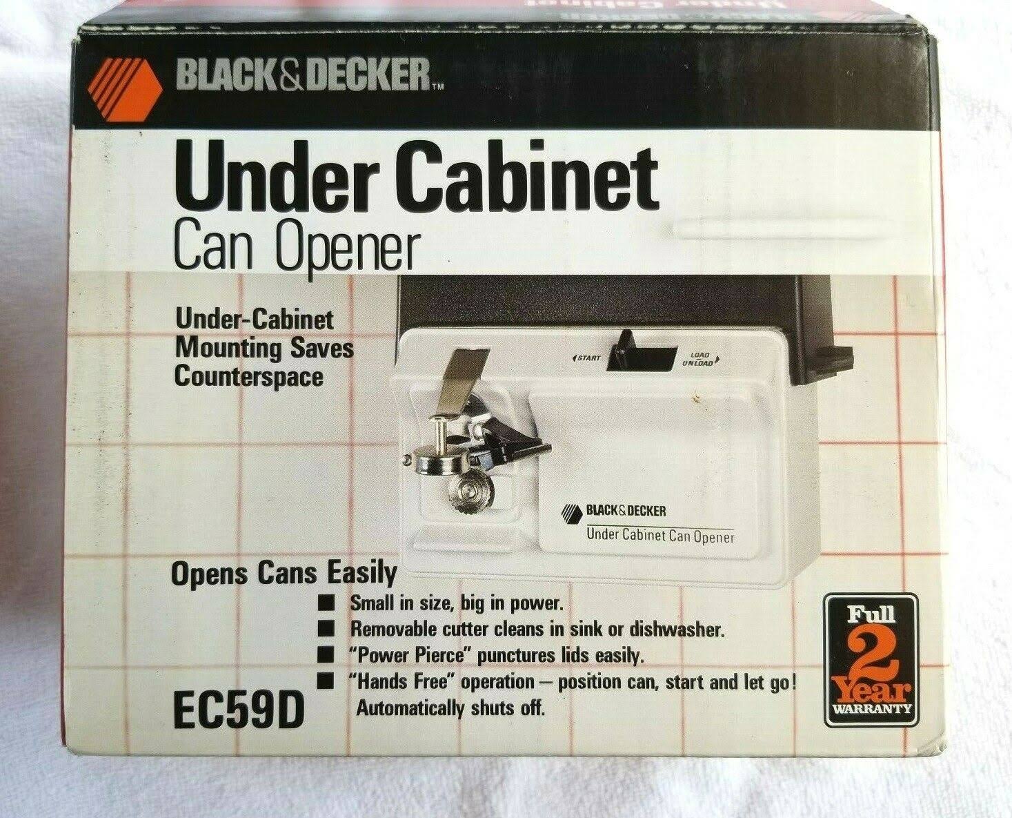 Black u0026 Decker Spacemaker Under Cabinet Electric Can Opener EC59D