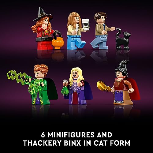 LEGO Ideas Disney Hocus Pocus: The Sanderson Sisters' Cottage Collectible Building Set, Unique Gift Idea for Adults and Fans of Disney Movie Hocus Pocus, Includes Sanderson Sister Minifigures, 21341