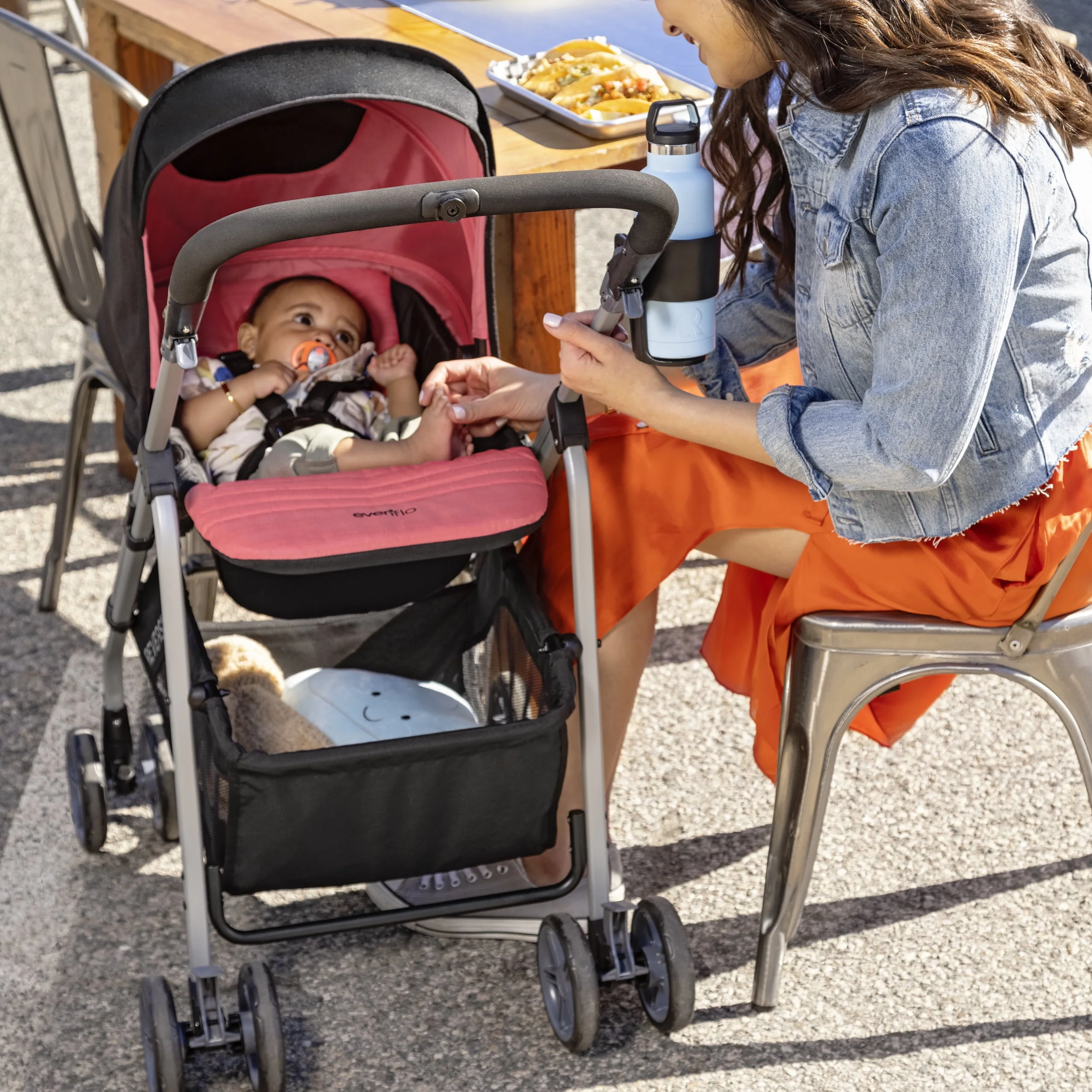 Evenflo Reversi Lightweight Reversible Stroller (Altair Black), Unisex