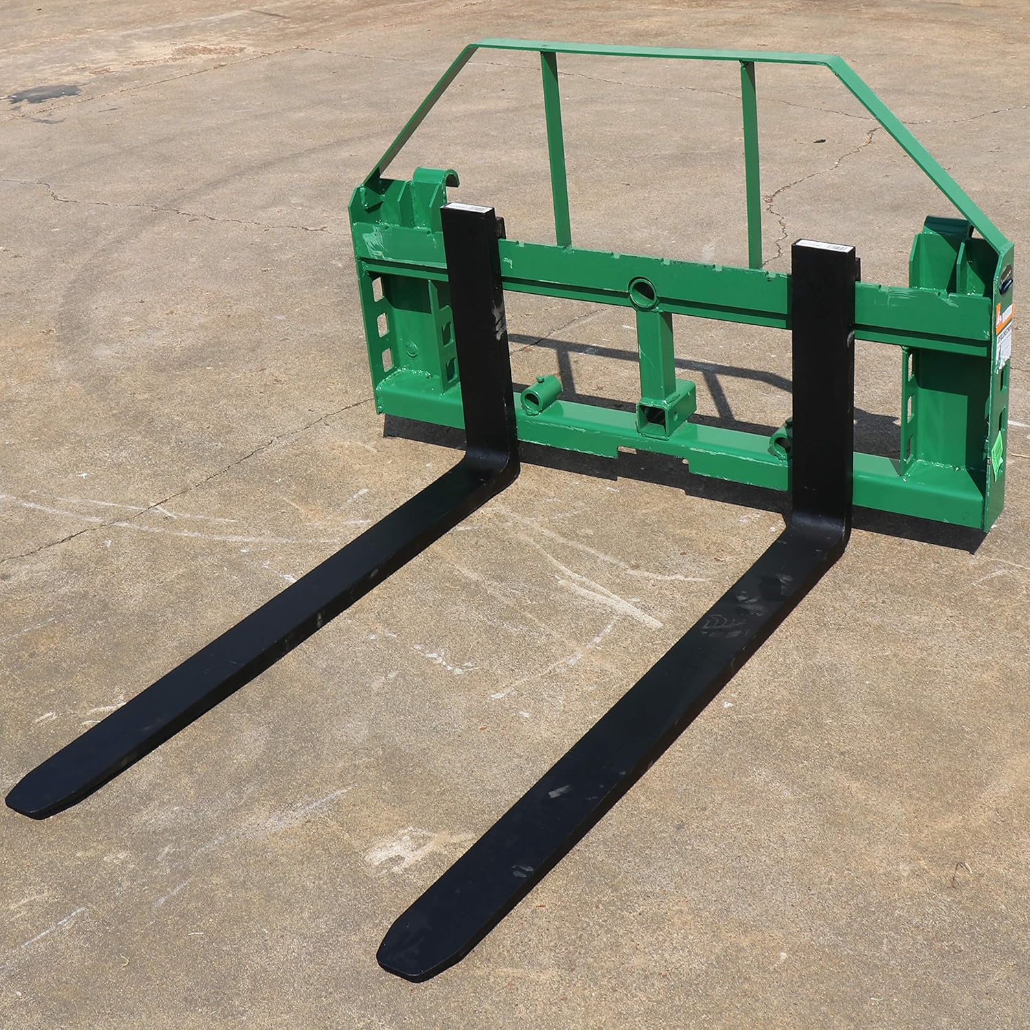 Titan Attachments Heavy Duty Pallet Fork Frame and 48" Fork Blades with 2" Trailer Receiver Hitch Fits John Deere Loader