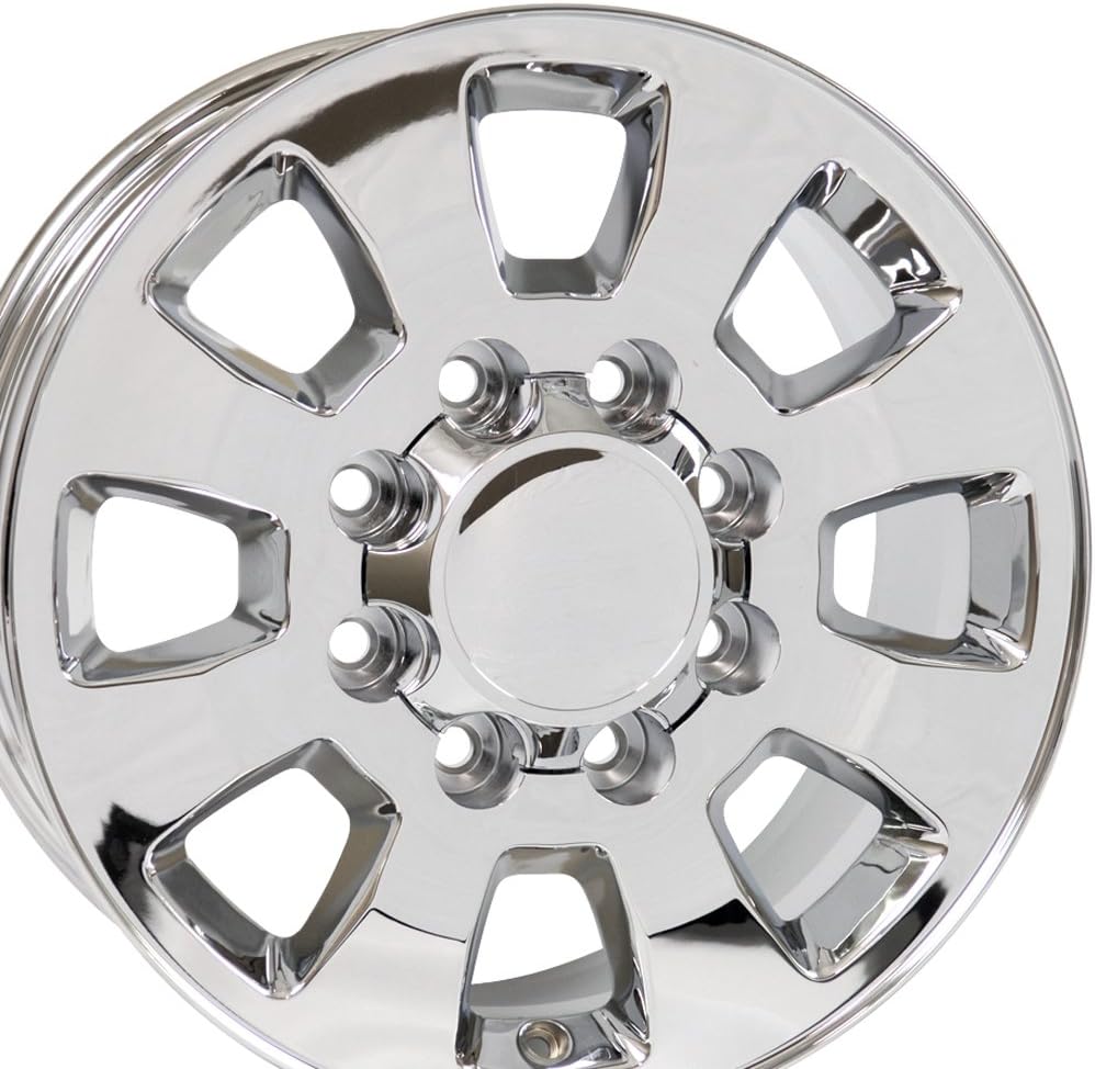 Partsynergy Replacement For 18" Rim fits 2011-2018 GMC Sierra 2500/3500 8x180 Chrome 18x8 Wheel