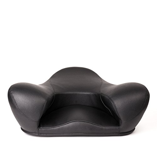 Alexia Meditation Seat - Ergonomically Correct for the Human Physiology Zen Yoga Ergonomic Chairs Foam Cushion Home or Office (Vegan Leather, Brown)