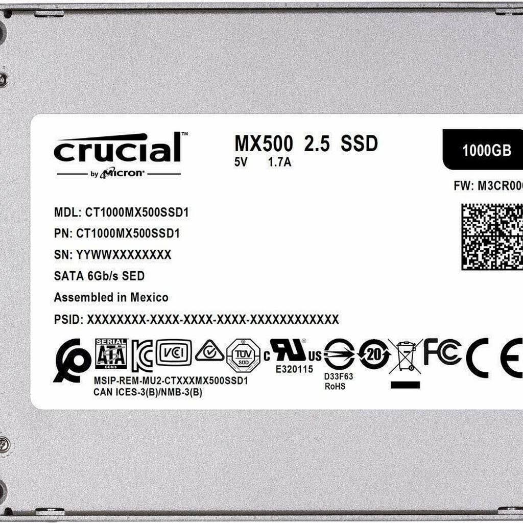 Crucial CT1000MX500SSD1 MX500 1TB 3D NAND SATA 2.5 inch Internal SSD