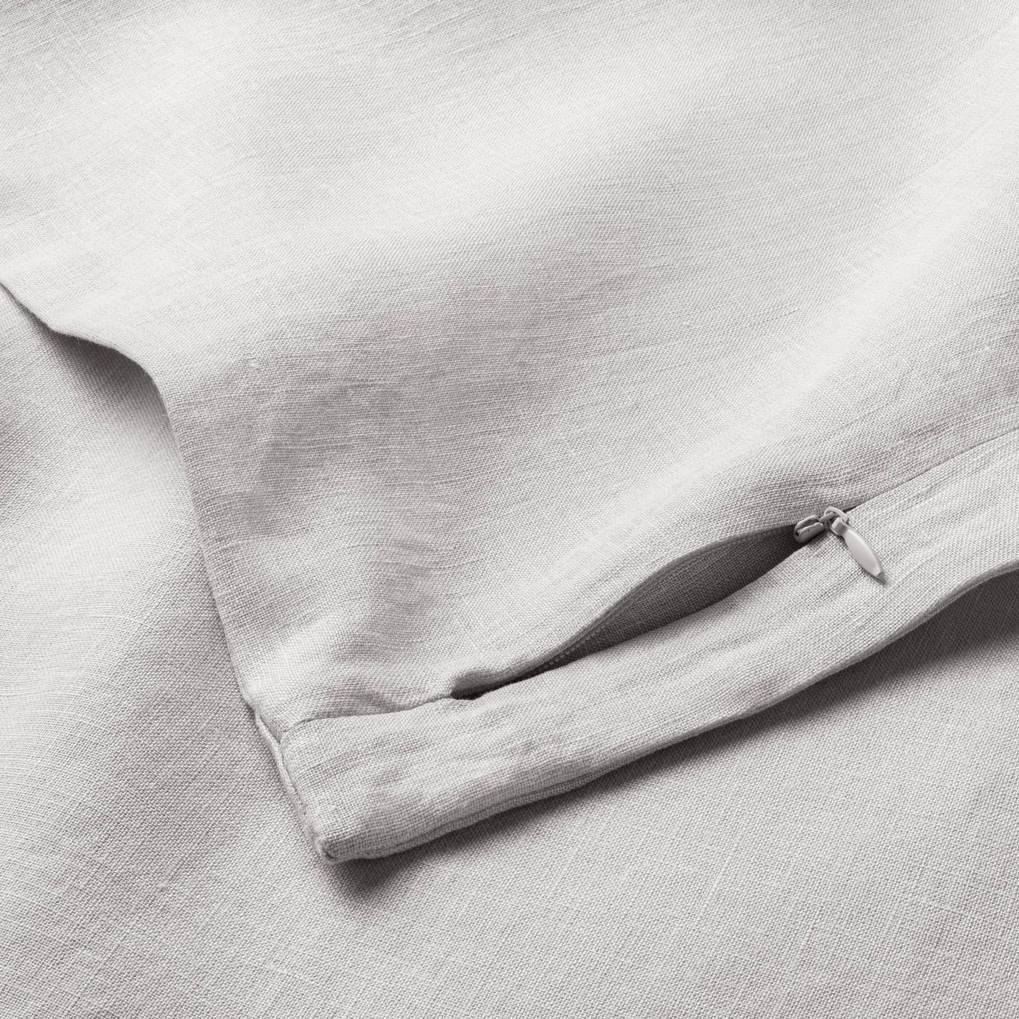 Full/Queen Linen Duvet u0026 Sham Set Light Gray - Casaluna