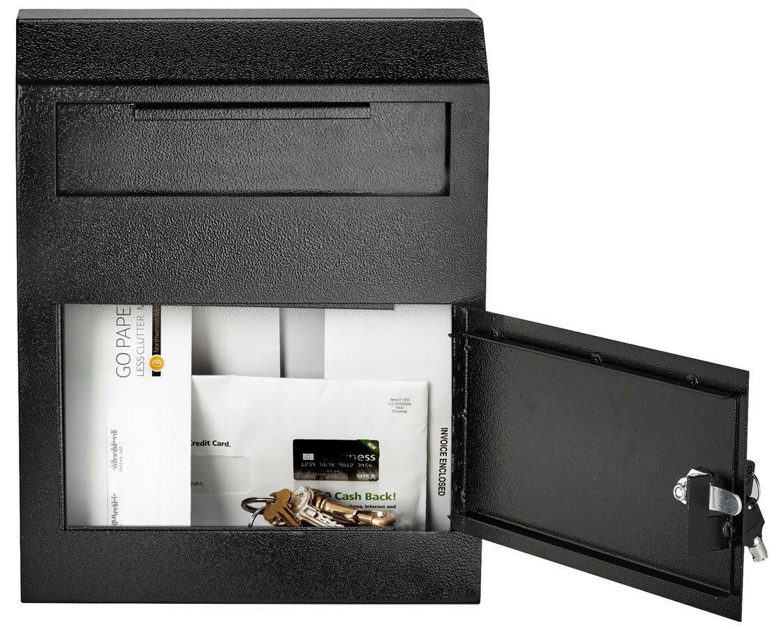 AdirOffice 631-07 Heavy-Duty Secured Safe Drop Box - Black