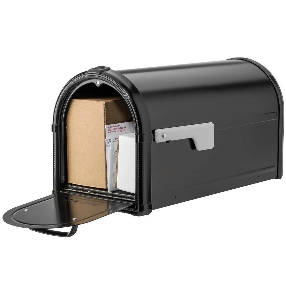 Architectural Mailboxes Hillsborough Post-Mount Mailbox, Black