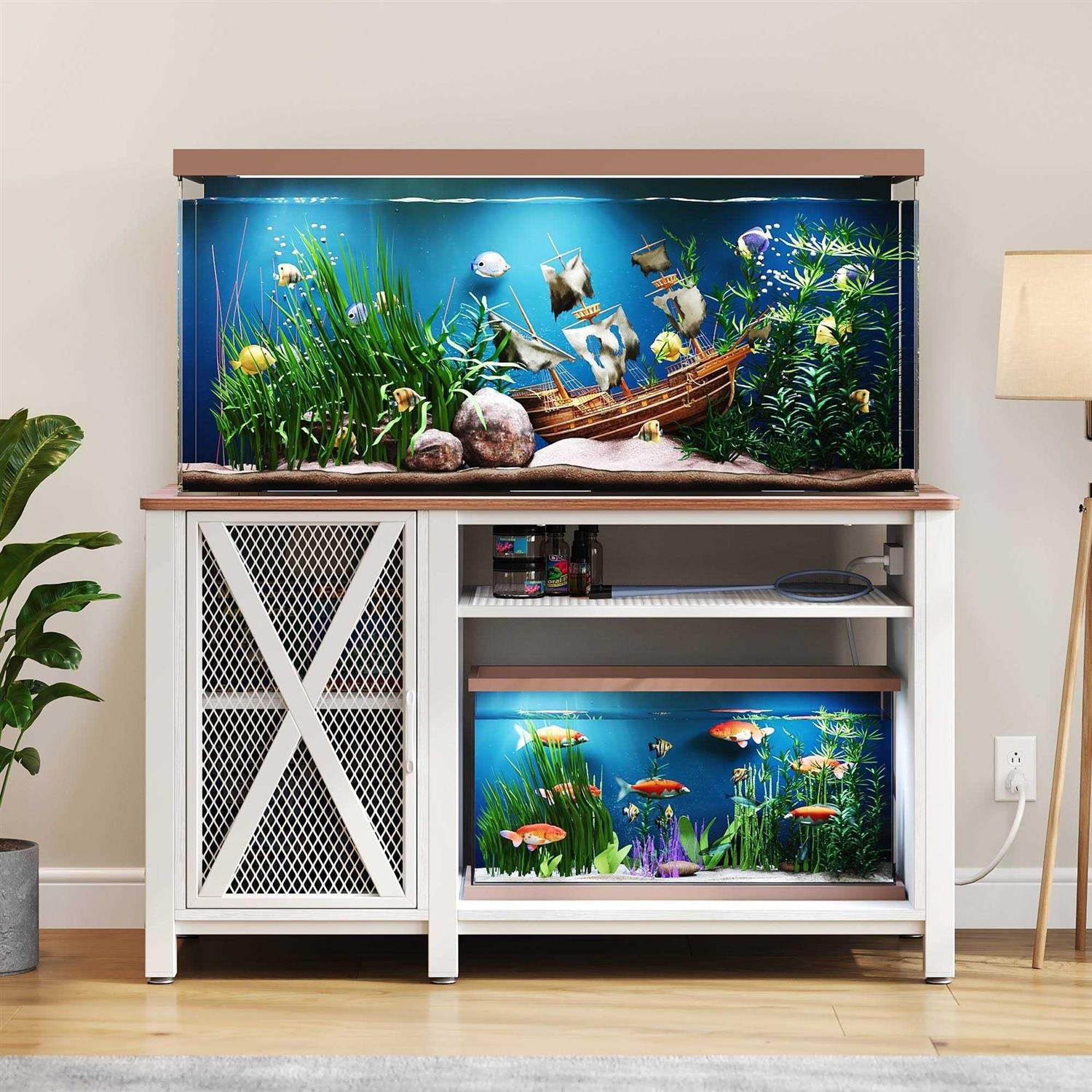 Moasis 55-75 Gallon Aquarium Stand with Power Outlets,Fish Tank Stand with Storage Cabinet - Pet Supplies online store
