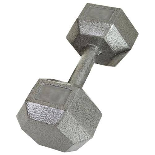 USA Sports Solid Gray Cast Iron Hex Dumbbell - 60 lb