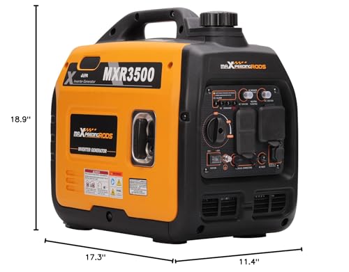 maXpeedingrods 4000 Watt Dual Fuel Inverter Generator with Bluetooth® Control Start and Display, RV Ready, Electric Start, Quiet for Outdoor Camping, Home Backup, Garden，PGMA Compliant