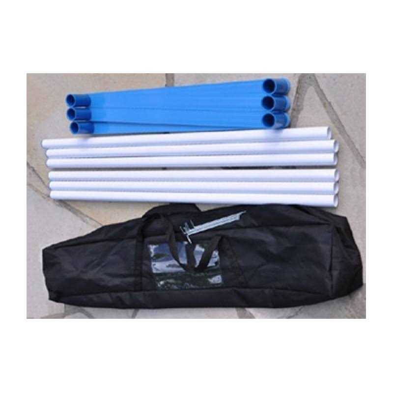 Cool Runners Agility Weave Poles Adjustable 6 Pole Set with Carrying Case and Grass Stakes - Pet Supplies online store