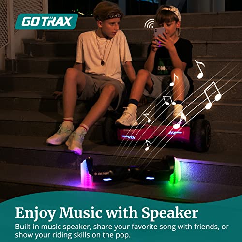 Gotrax Hoverboard with 6.5" LED Wheels & Headlight, Max 4/6 Miles Range, 6.2mph Power by Dual 200W/250W Motor, UL2272 Certified and 50.4Wh/93.6Wh Battery Self Balancing Scooters for 44-176lbs Kids