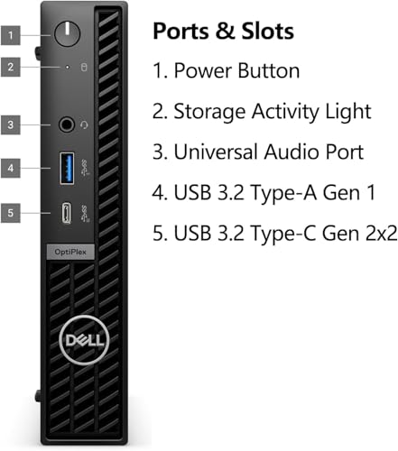 DELL OptiPlex 7020 MFF Micro Form Factor Desktop Computer - 14th Gen Intel Core i5-14500T 14-Core up to 4.8 GHz, 32GB RAM, 1TB NVMe SSD, Intel UHD Graphics 770, Wi-Fi, HDMI, DP, Windows 11 Pro