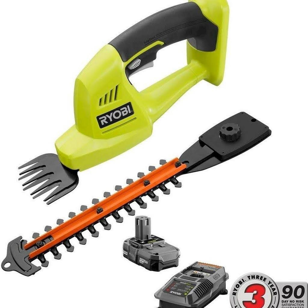 Ryobi P2910 ONE+ 18-Volt Lithium-Ion Cordless Grass Shear and Shrubber Trimmer