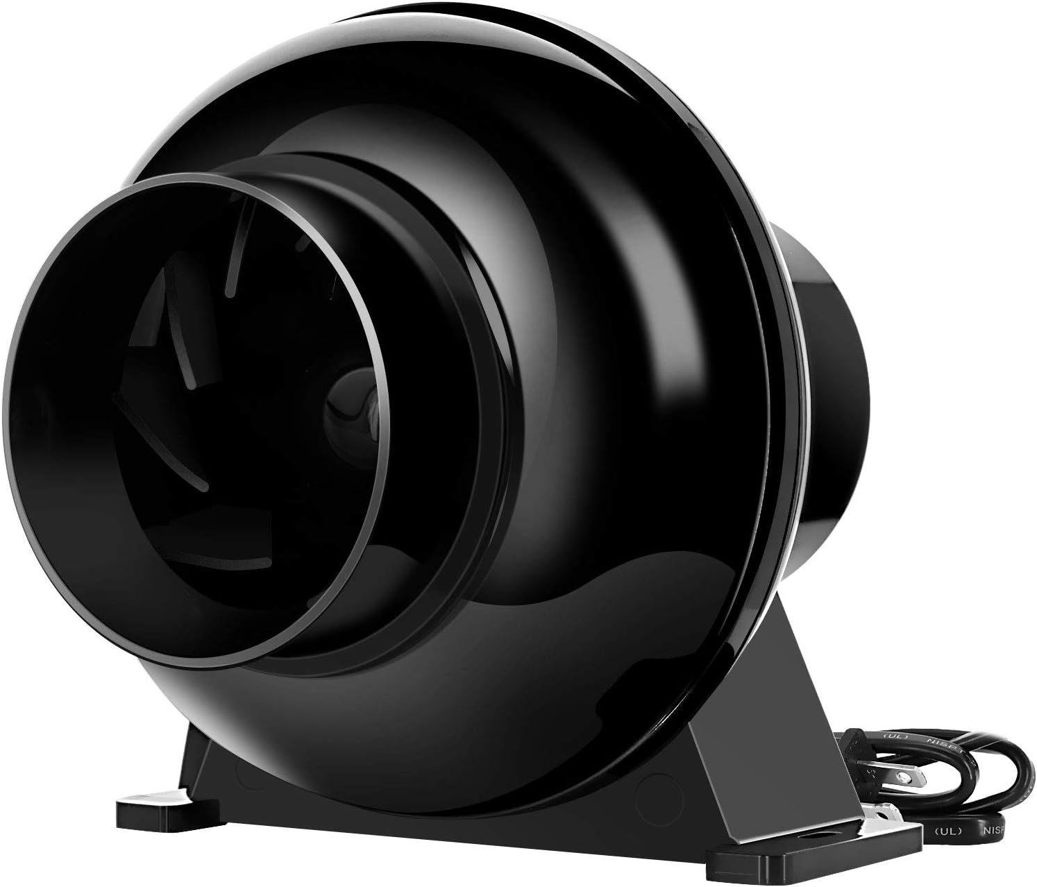 iPower 4 Inch 195 CFM Inline Fan Circulation Vent Blower, Air Carbon Filter and 8 Feet Flexible Ducting for Grow Tent Ventilation, Exhaust, 4 Fan & Filter, HVAC Heating Cooling
