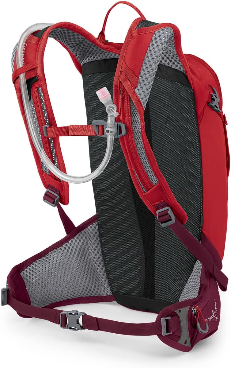 Osprey Siskin 12L Men's Biking Backpack with Hydraulics Reservoir, Ultimate Red