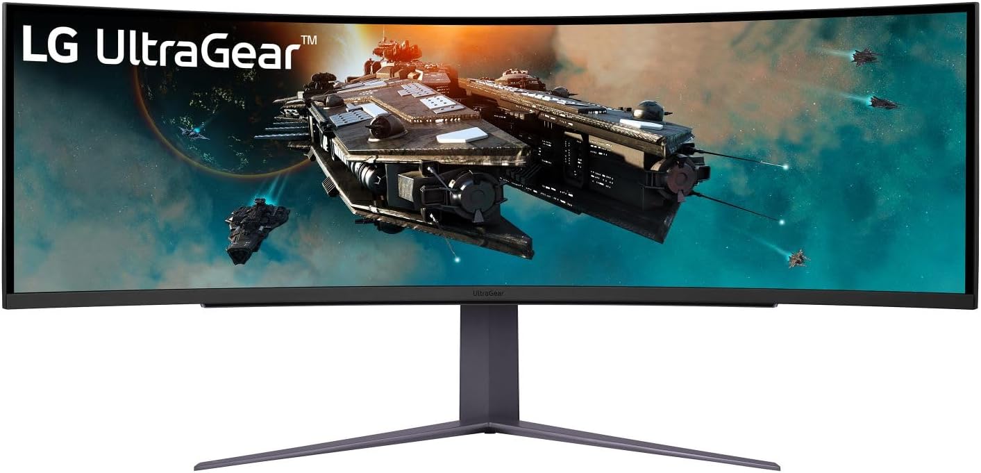 LG 49GR85DC-B.AUS 49" Curved Ultragear™ DQHD 1ms 240Hz Monitor with VESA DisplayHDR™ 1000, Black (Renewed)