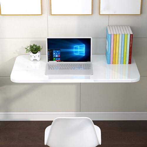 Drop-Leaf Table Wall Mounted Folding Workbench Floating Desk Folding Table, Folding Dining Table Folding Hanging Table Fold Down Desk Wall Table for Home, Office, Bar, Kitchen