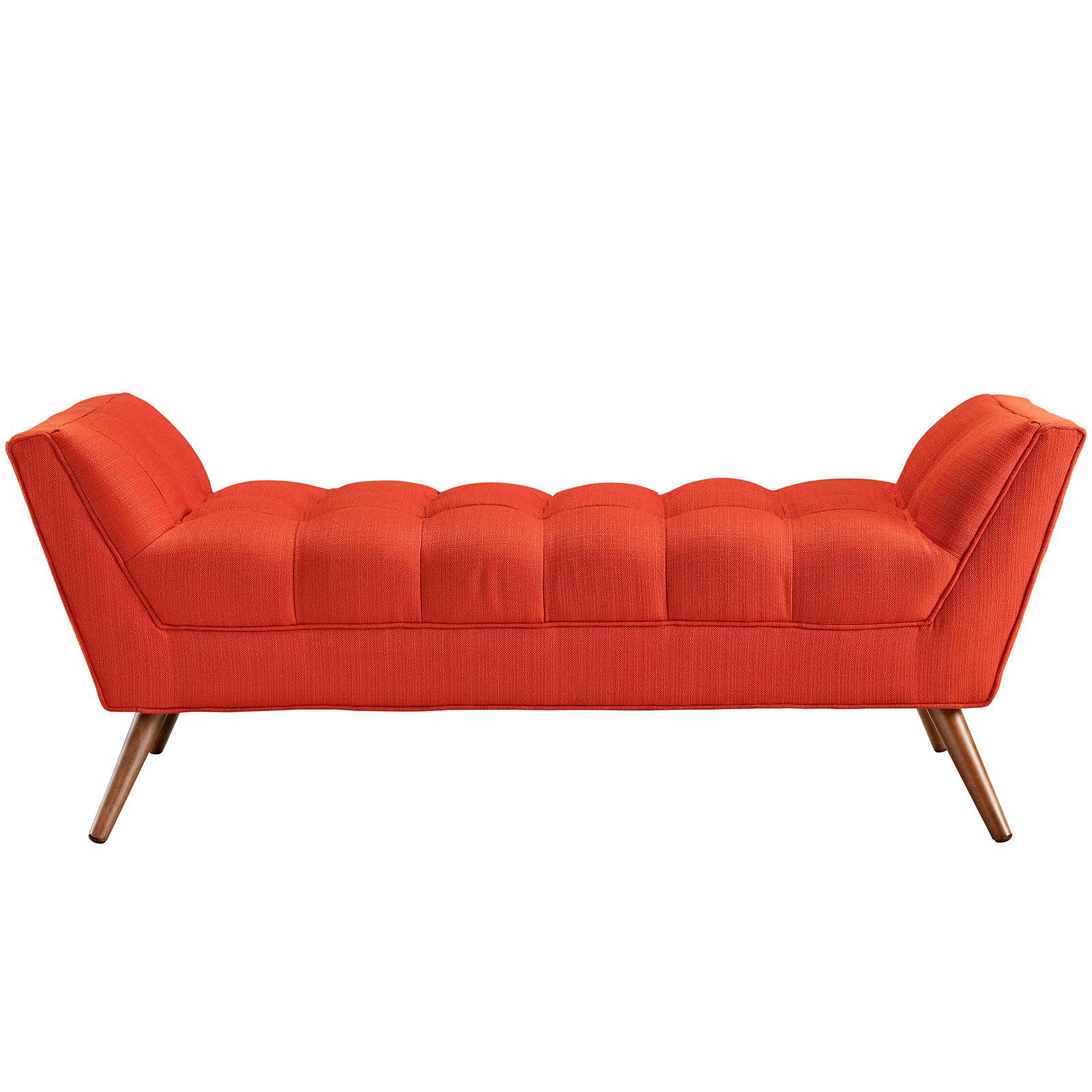 Modway Response Fabric Bench, Medium, Wheatgrass