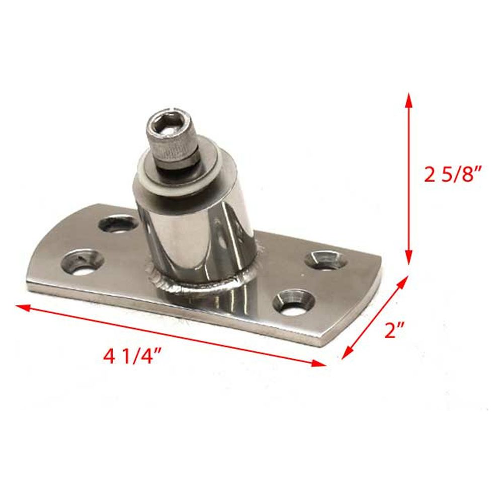 Cobalt Boat Wakeboard Tower Mounts | 70 Degree Stainless Steel (Pair)