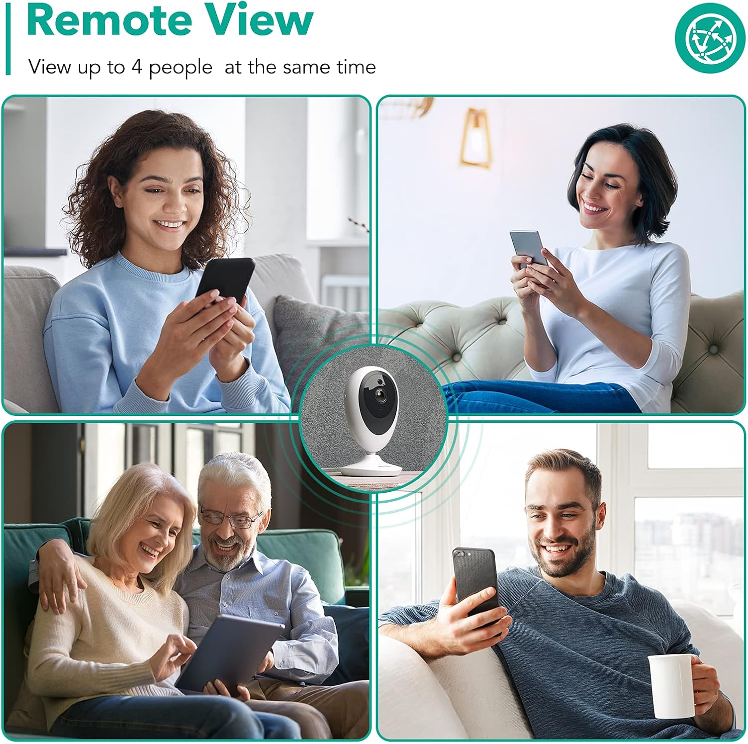Indoor Security Camera 4pcs, Wansview 1080PHD WiFi Indoor Camera, Baby Camera, Baby Monitor, Pet Camera, with Motion Detection Two-Way Audio Night Vision, Works with Alexa