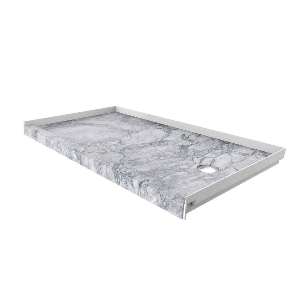 FlexStone 32 in. x 60 in. Single Threshold Shower Base with Right Hand Drain in Everest