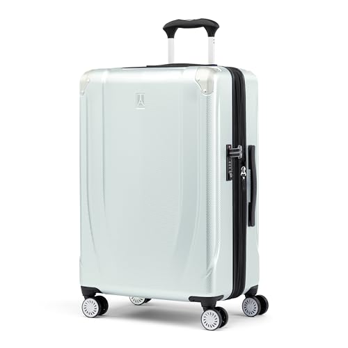 Travelpro Pathways 3 Hardside Expandable Luggage, 8 Spinner Wheels, Lightweight Hard Shell Suitcase, Carry On 21 Inch, Black Knight