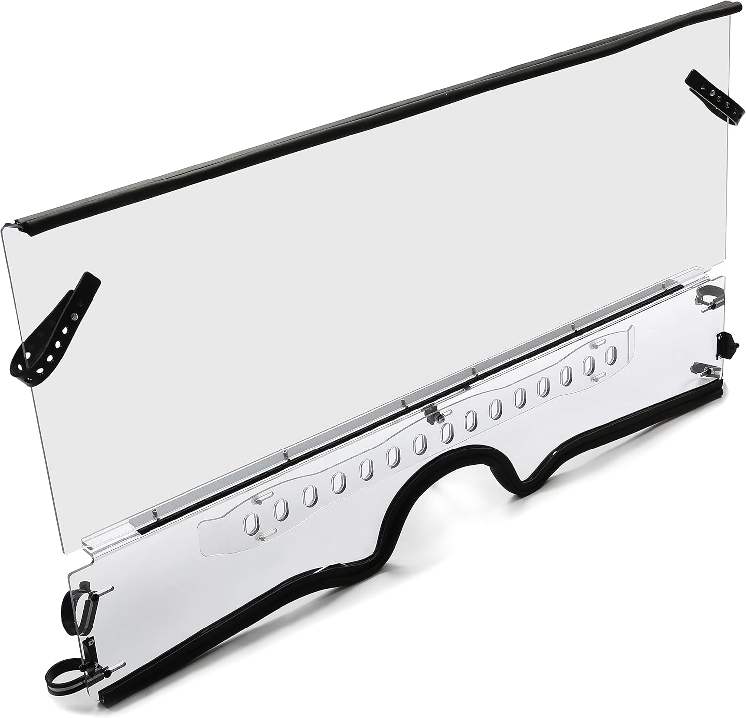 HECASA Front 0.177 Thick Folding Windshield Compatible with 2006-2009 Yamaha Rhino 450 / 2004-2007 Yamaha Rhino 660 / 2008-2013 Yamaha Rhino 700 Flip Clear Windscreen