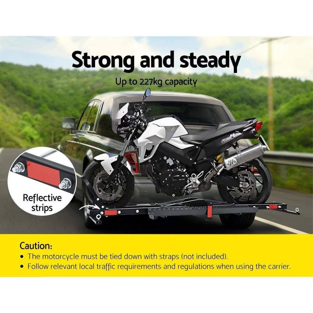 Motorcycle Carrier 2 Arms Rack Ramp Motorbike Dirt Bike 2x22Hitch Towbar