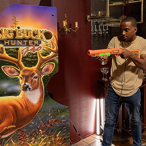 Arcade1Up Big Buck Hunter Pro Deluxe Arcade Machine for Home, 5-Foot-Tall Stand-up Cabinet, 4 Classic Games, and 17-inch Screen