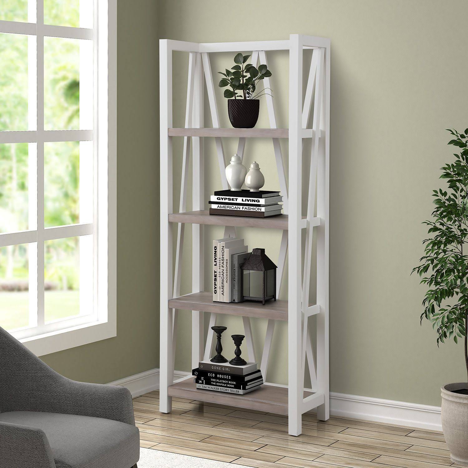 Parker House Americana Modern Etagere Bookcase in Cotton