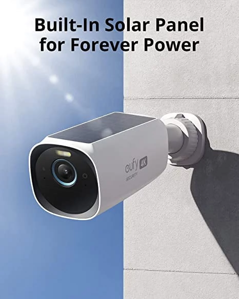 Anker eufy S330 eufyCam 3 3-Cam Kit 4K Outdoor Wireless Camera with Solar Panel, Forever Power