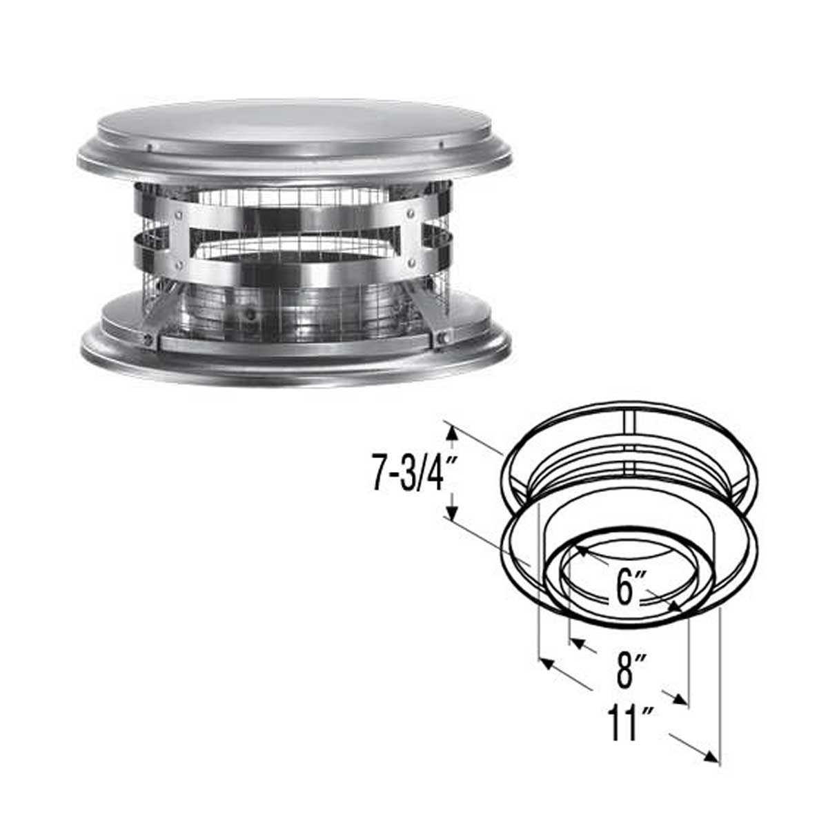 DuraVent 8'' DuraPlus Chimney Cap - Shop Hardware Tools Online Store