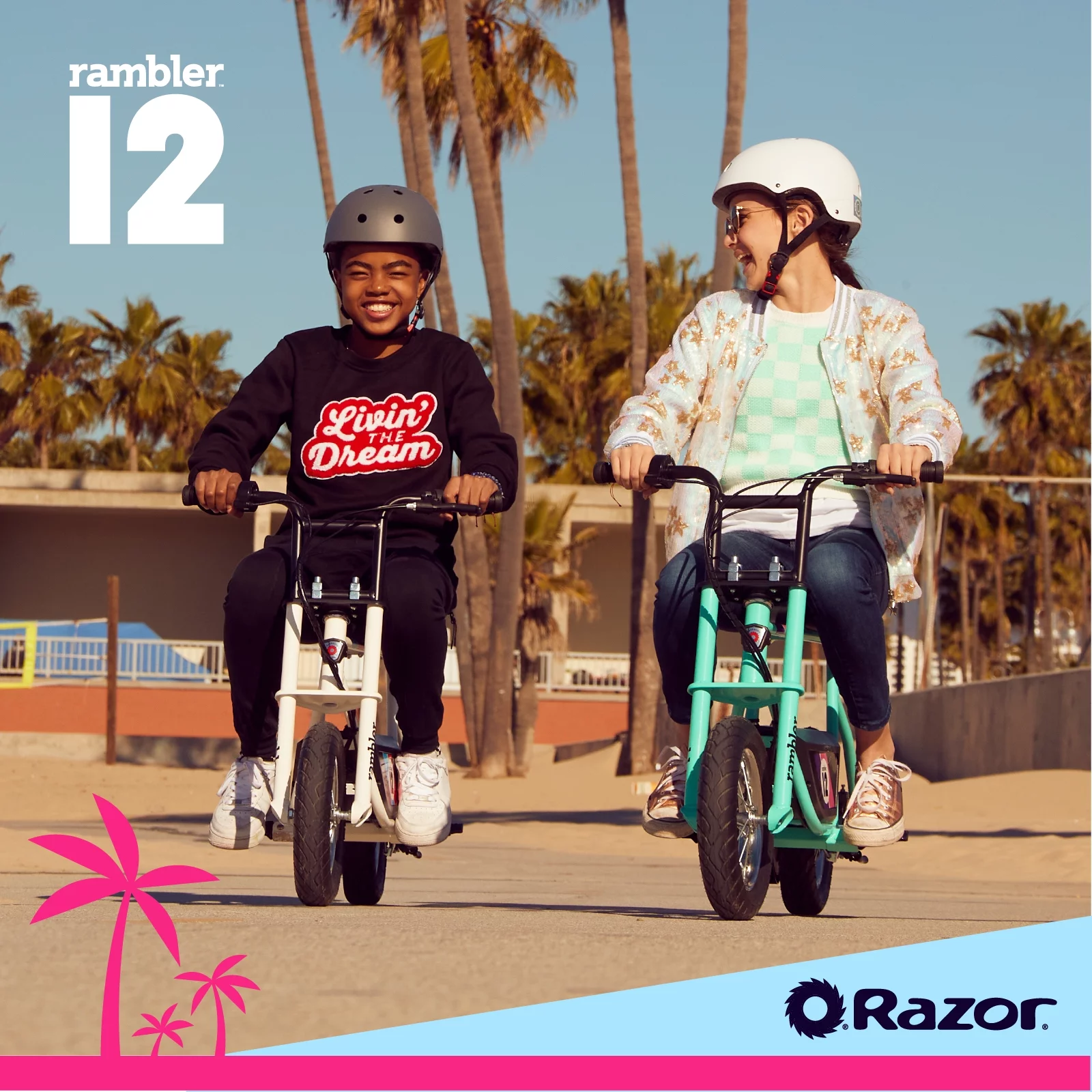 Razor Rambler 12 Seated Electric Scooter- White, up to 14 mph, 12" Air-Filled Tires, for Teen 13+