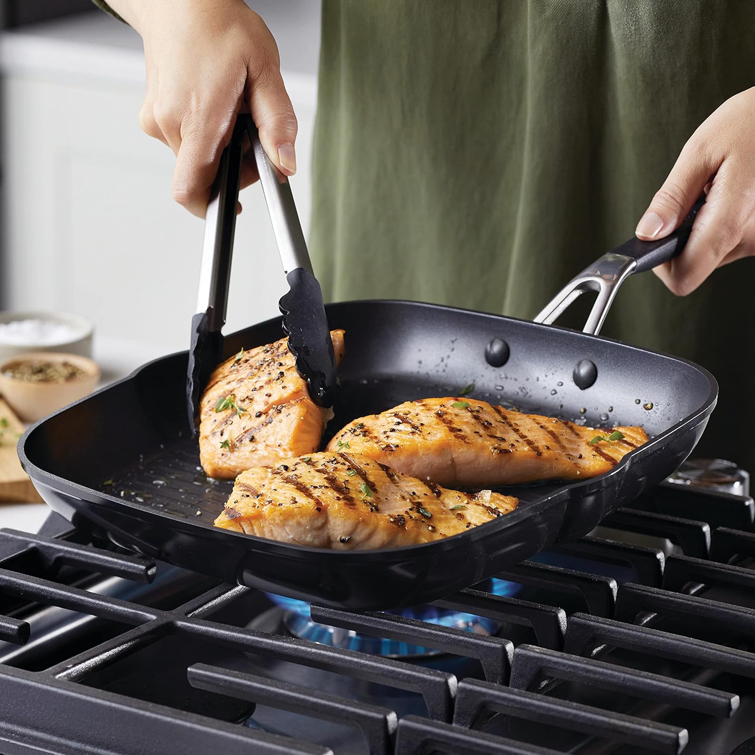 KitchenAid Hard Anodized Nonstick Cookware Pots and Pans Set, 10 Piece, Onyx Black